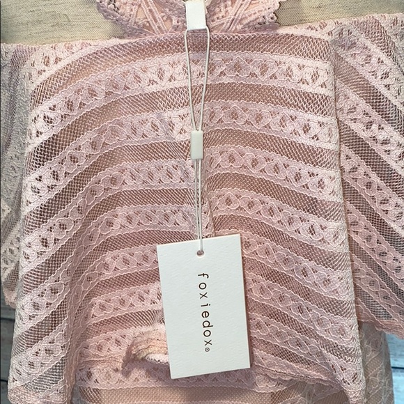 FOXIEDOX WOWEN’S LUCY LACE DRESS IN BLUSH SIZE SMALL - Picture 6 of 7